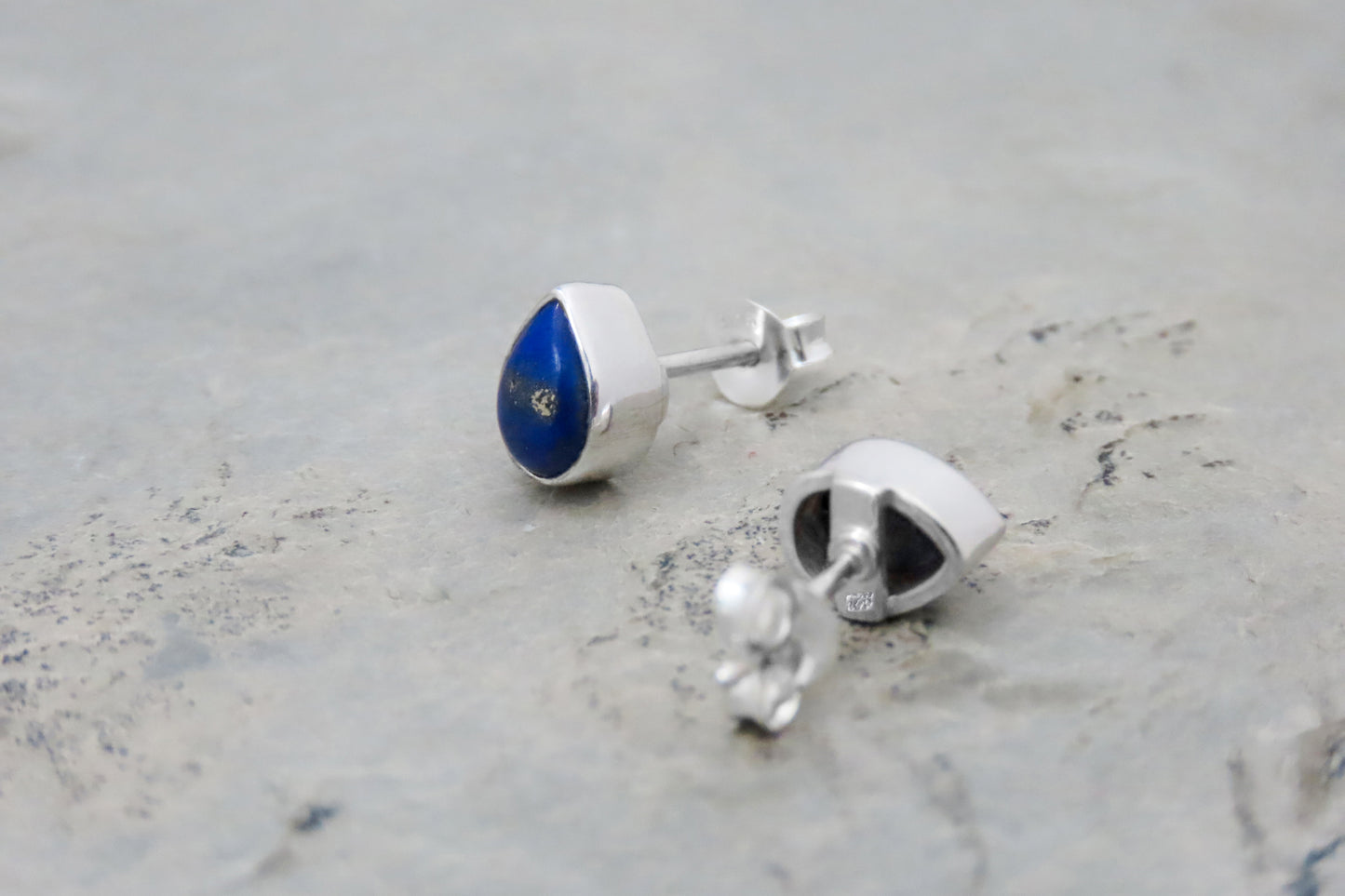 Boucles d'oreilles goutte lapis-lazuli argent 925