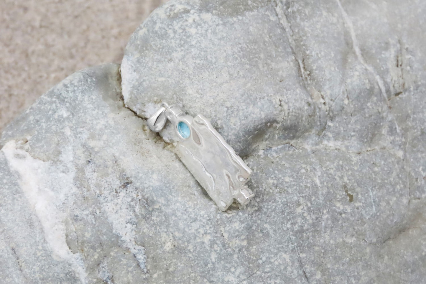 Necklace Pendant Live Laugh Love Rainbow Moonstone Larimar Rock Crystal 925 Silver Gemstones Symbolic Jewelry Love Gift