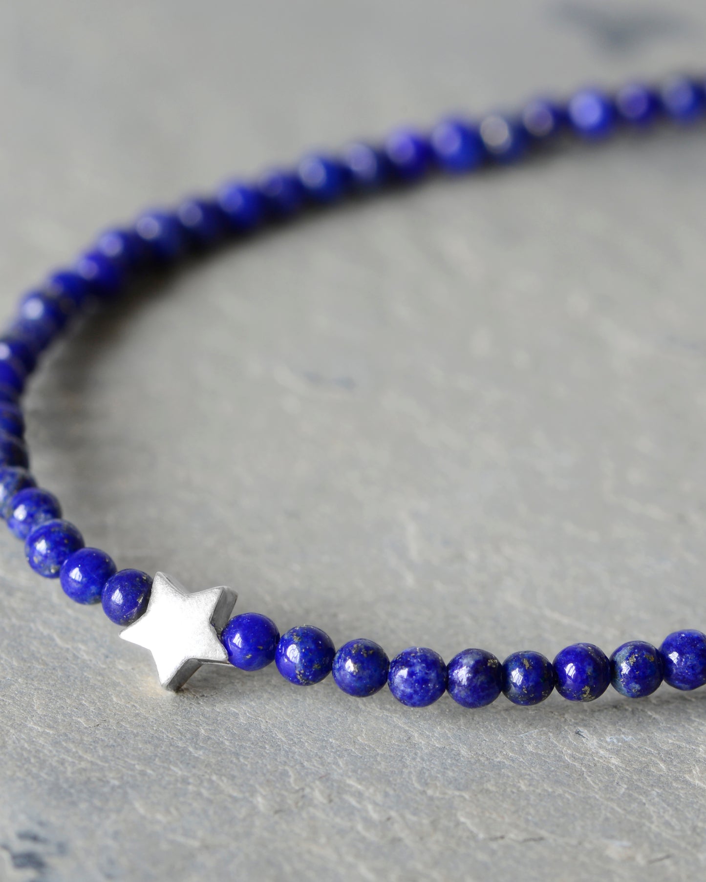 Bracelet étoile lapis lazuli bijoux symbolique individuel amour amitié