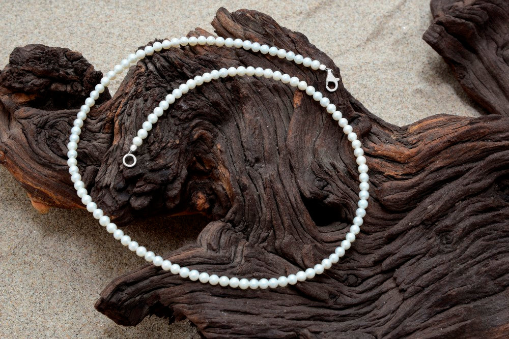 Collier de perles d'eau douce 4 mm, tenues élégantes, bijoux classiques raffinés pour tous les jours